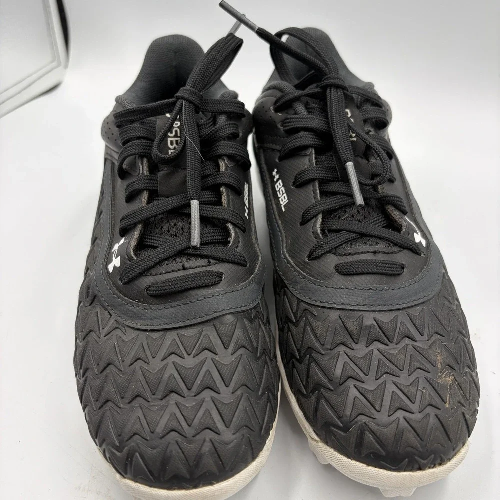 Under Armour Yard Football Turf Training Shoes Cleats Black White size 3.5 Y - Picture 3 of 10